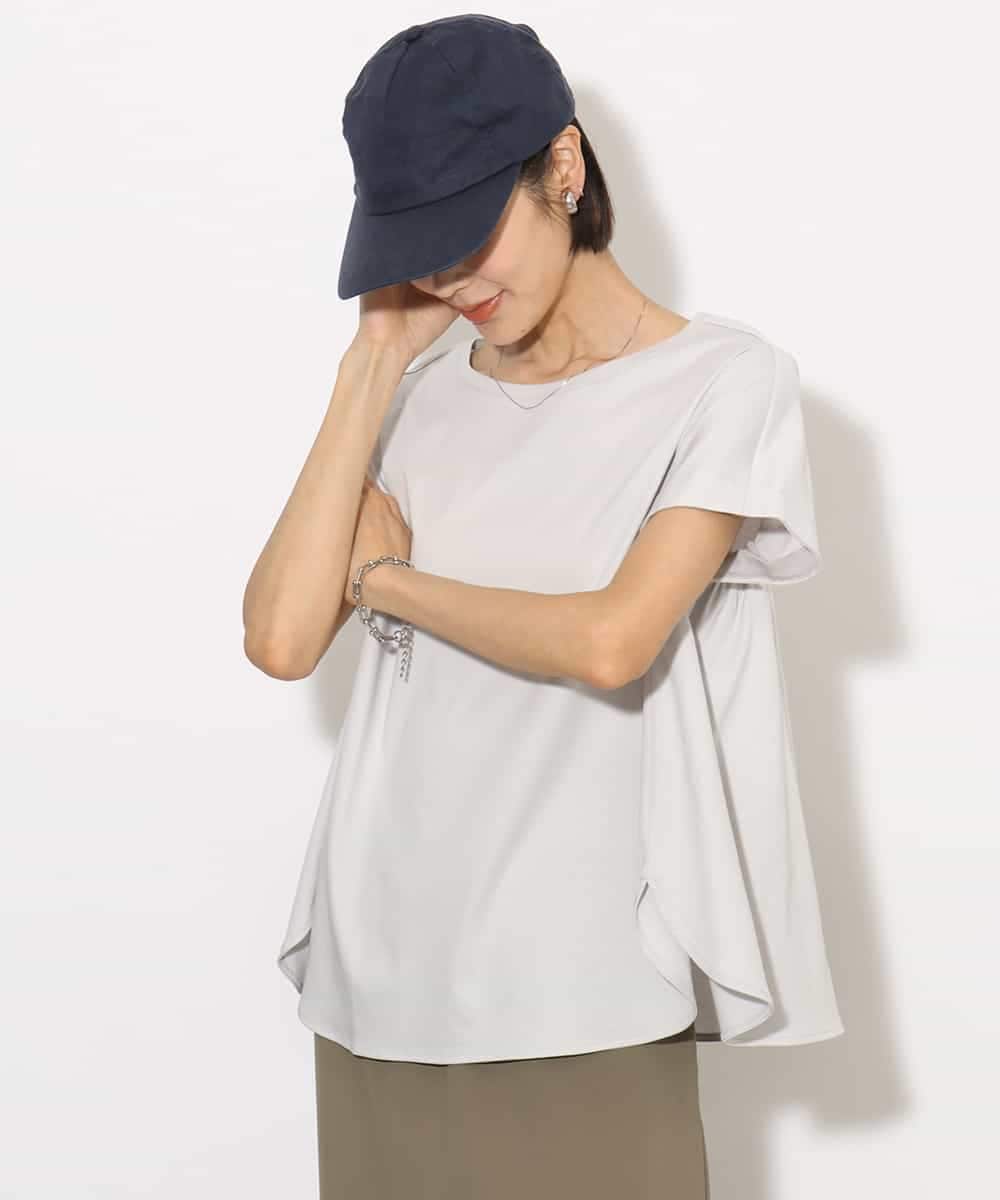FMKHA30150 MICHEL KLEIN(ミッシェルクラン) [接触冷感]立体カットソー ライトグリーン