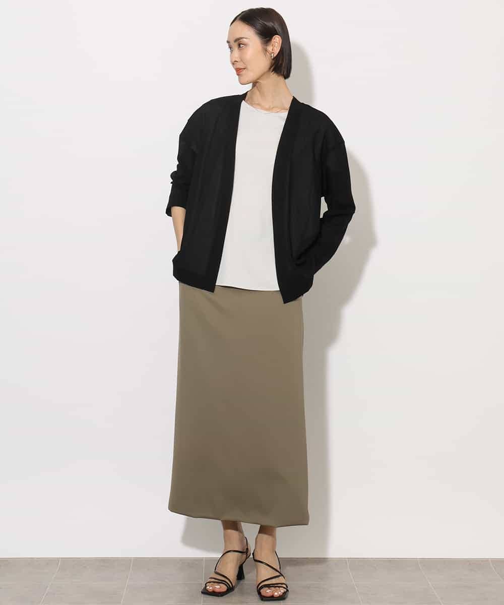 FMKHA30150 MICHEL KLEIN(ミッシェルクラン) [接触冷感]立体カットソー ライトグリーン