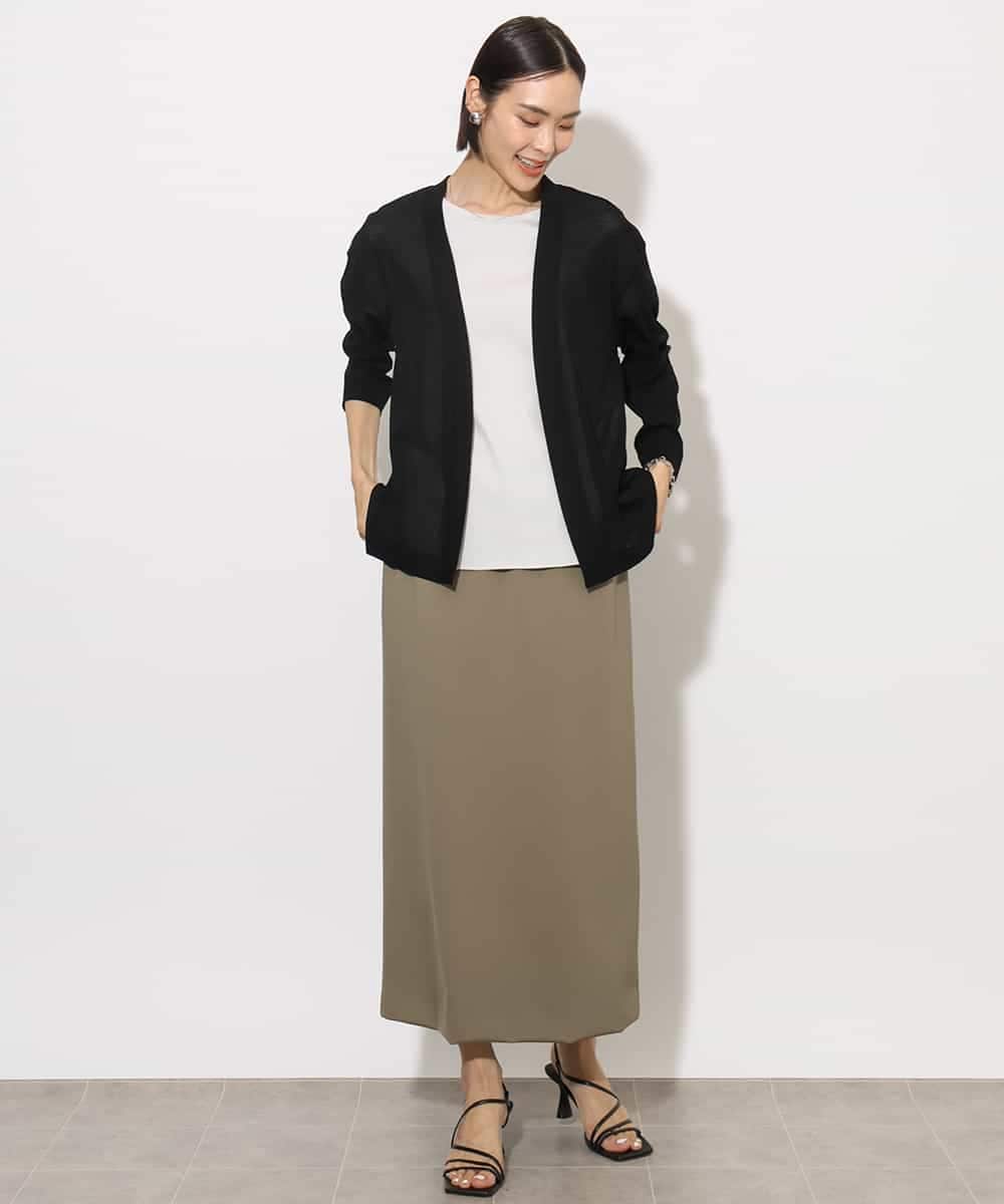 FMKHA30150 MICHEL KLEIN(ミッシェルクラン) [接触冷感]立体カットソー ライトグリーン