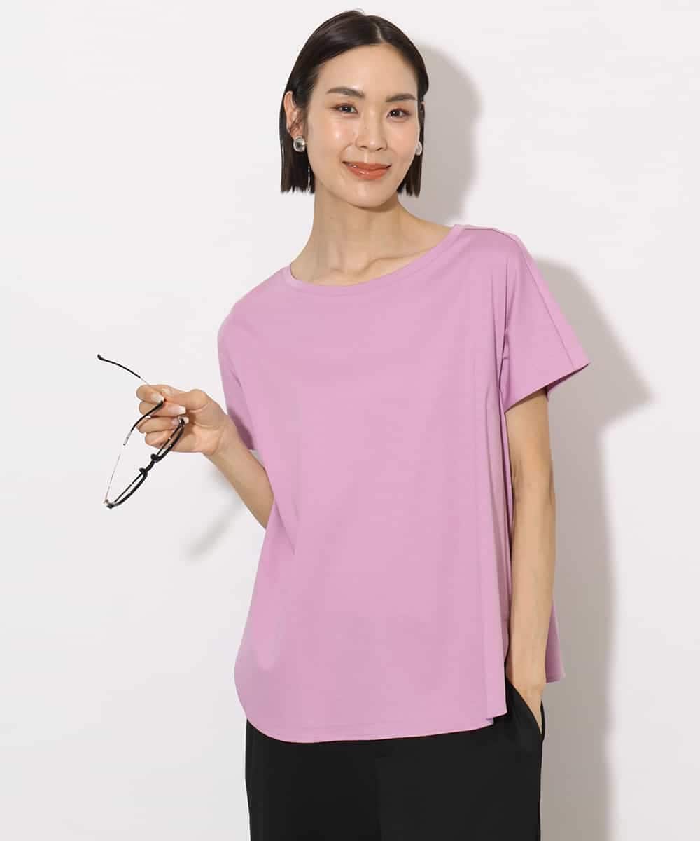 FMKHA30150 MICHEL KLEIN(ミッシェルクラン) [接触冷感]立体カットソー ライトグリーン