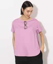 FMKHA30150 MICHEL KLEIN(ミッシェルクラン) [接触冷感]立体カットソー ライトグリーン