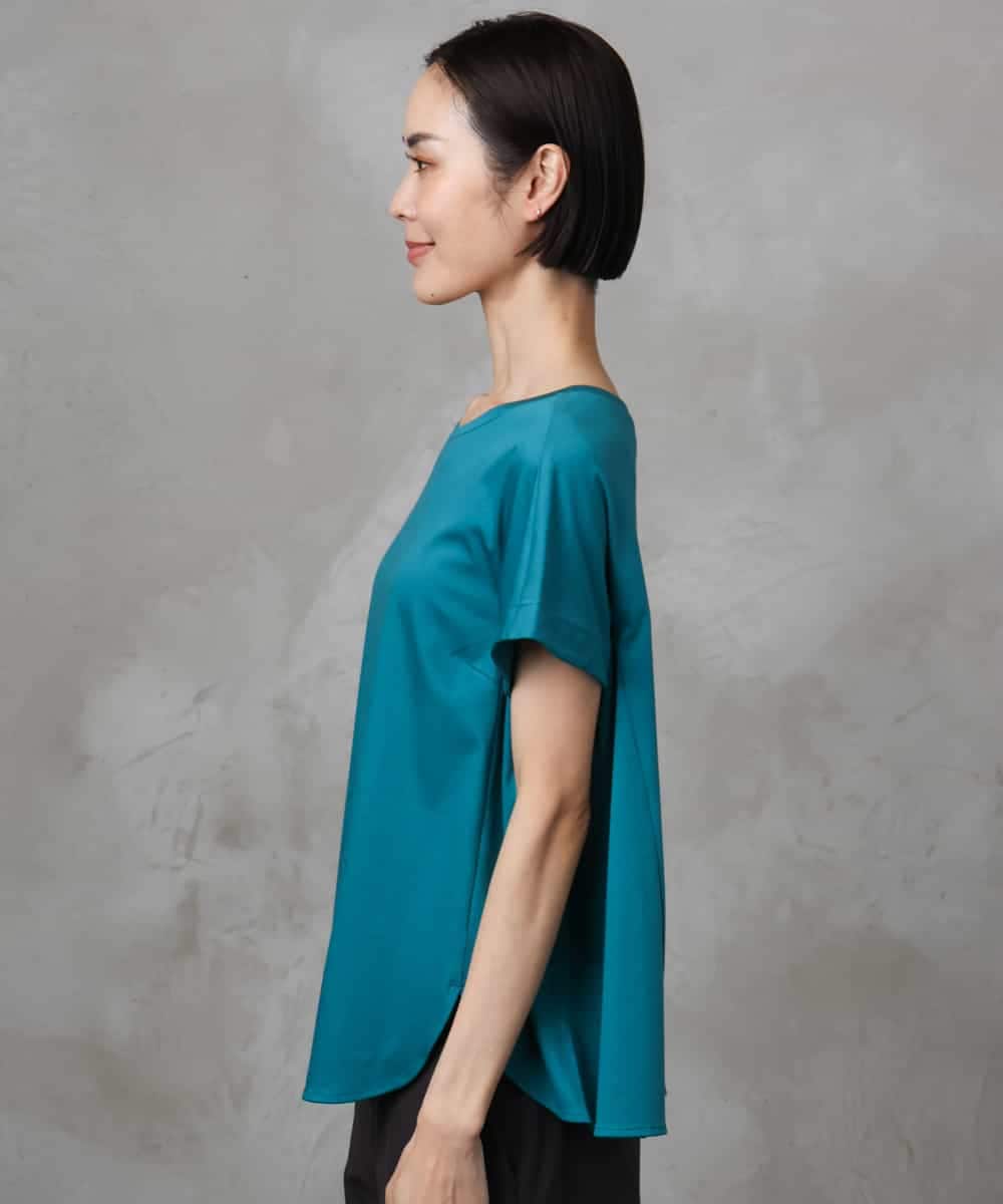 FMKHA30150 MICHEL KLEIN(ミッシェルクラン) ［着心地抜群］立体カットソー ライトグリーン