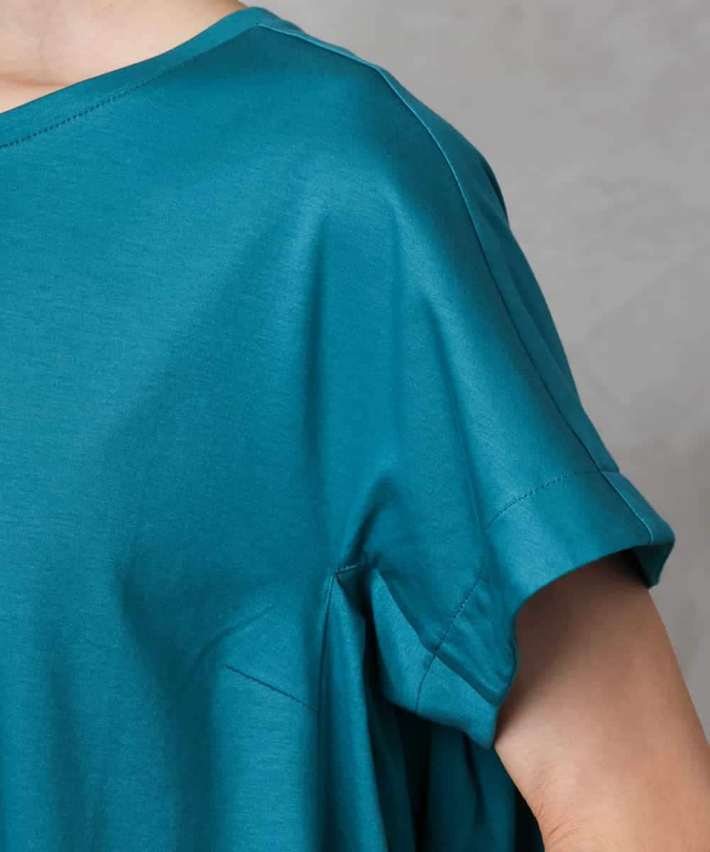 FMKHA30150 MICHEL KLEIN(ミッシェルクラン) ［着心地抜群］立体カットソー ライトグリーン