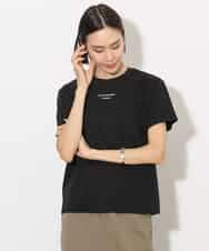 FMKHA38120 MICHEL KLEIN(ミッシェルクラン) ワンポイントロゴTシャツ ブラック