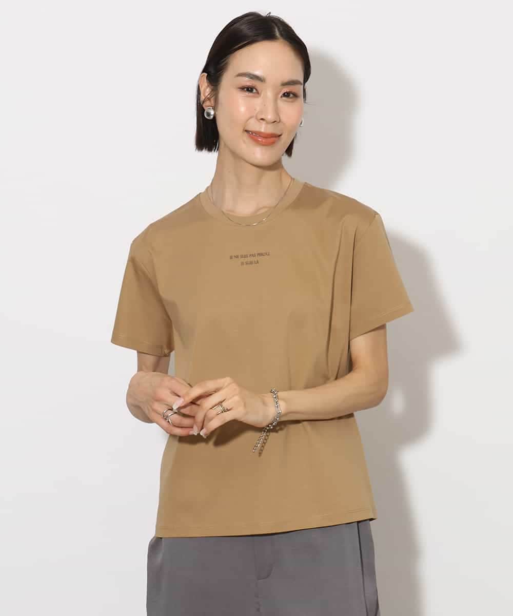 FMKHA38120 MICHEL KLEIN(ミッシェルクラン) ワンポイントロゴTシャツ ブラック
