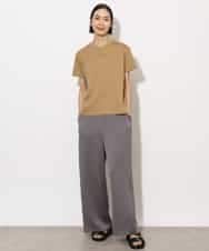 FMKHA38120 MICHEL KLEIN(ミッシェルクラン) ワンポイントロゴTシャツ ブラック