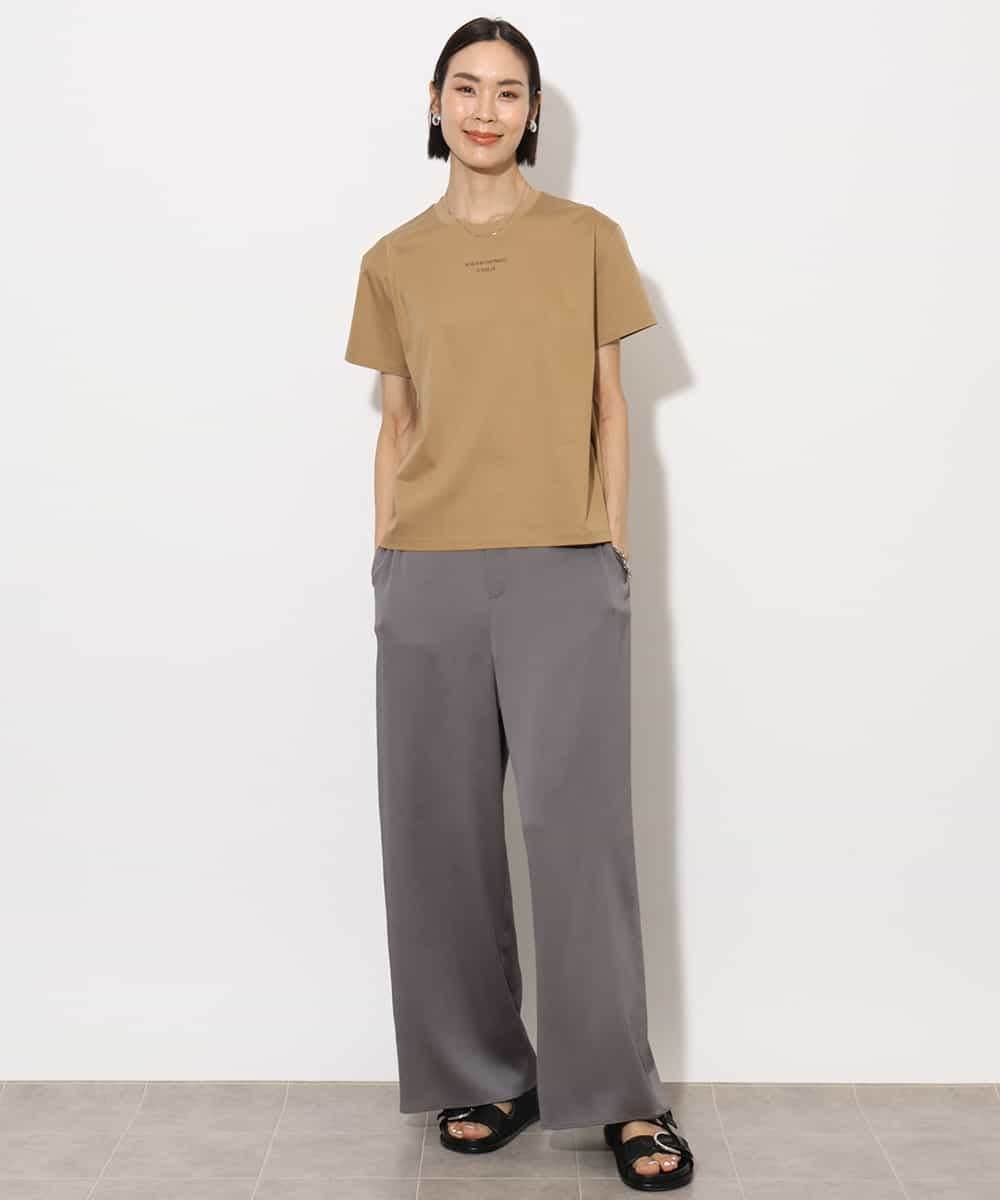 FMKHA38120 MICHEL KLEIN(ミッシェルクラン) ワンポイントロゴTシャツ ブラック