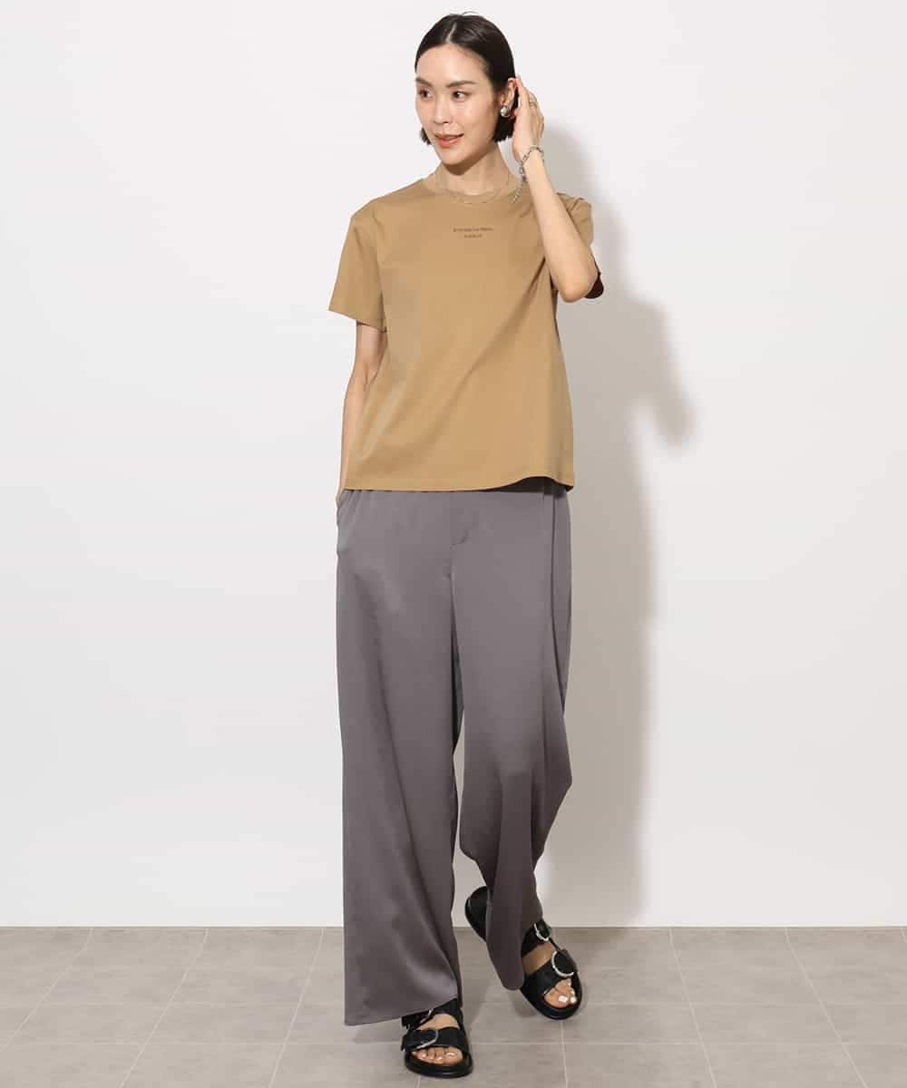 FMKHA38120 MICHEL KLEIN(ミッシェルクラン) ワンポイントロゴTシャツ ブラック
