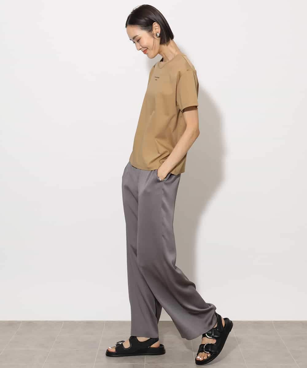 FMKHA38120 MICHEL KLEIN(ミッシェルクラン) ワンポイントロゴTシャツ ブラック