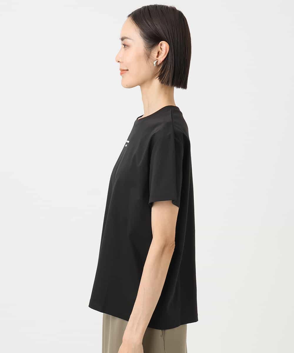 FMKHA38120 MICHEL KLEIN(ミッシェルクラン) ワンポイントロゴTシャツ ブラック