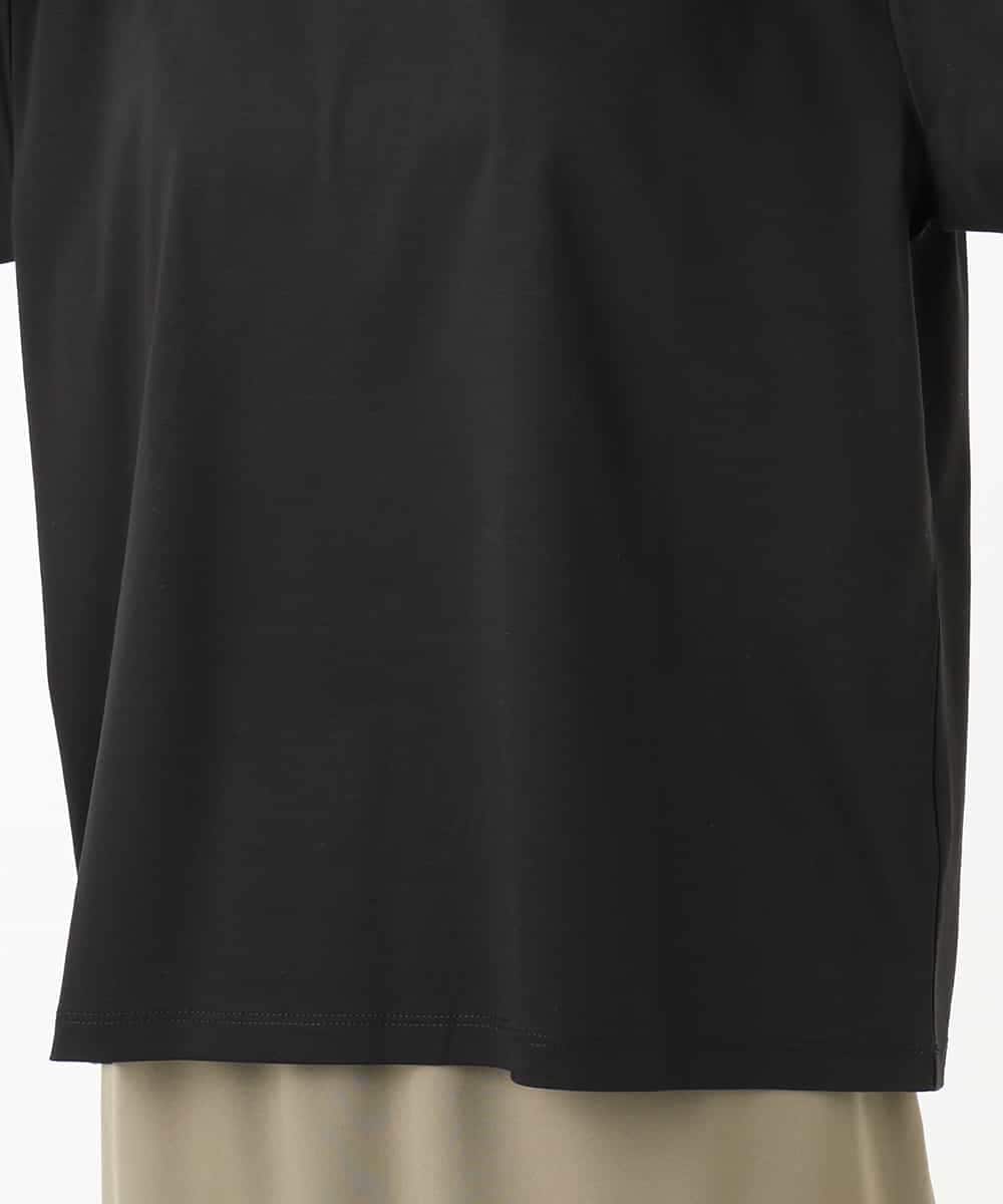 FMKHA38120 MICHEL KLEIN(ミッシェルクラン) ワンポイントロゴTシャツ ブラック