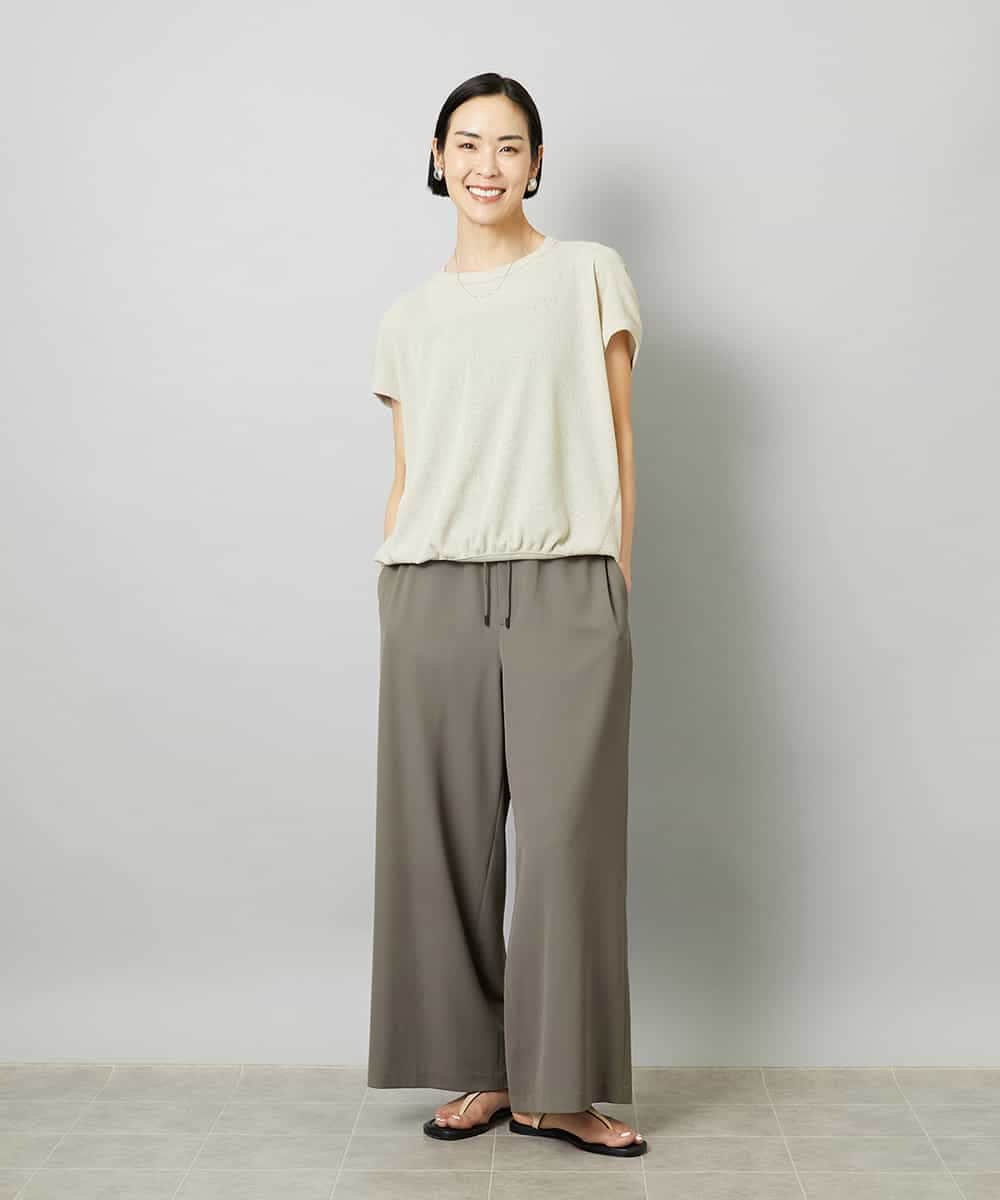 FMKHD01170 MICHEL KLEIN(ミッシェルクラン) [ドライタッチ]ワッフルバルーンプルオーバー ベージュ
