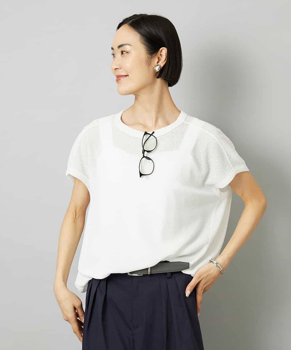 FMKHD01170 MICHEL KLEIN(ミッシェルクラン) [ドライタッチ]ワッフルバルーンプルオーバー ベージュ