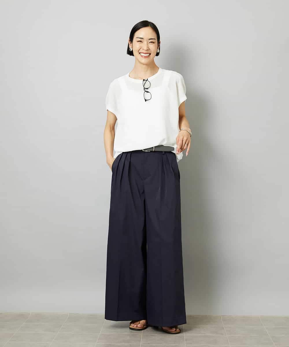 FMKHD01170 MICHEL KLEIN(ミッシェルクラン) [ドライタッチ]ワッフルバルーンプルオーバー ベージュ