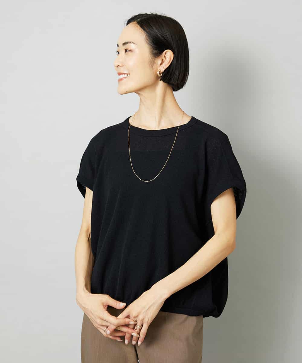 FMKHD01170 MICHEL KLEIN(ミッシェルクラン) [ドライタッチ]ワッフルバルーンプルオーバー ベージュ