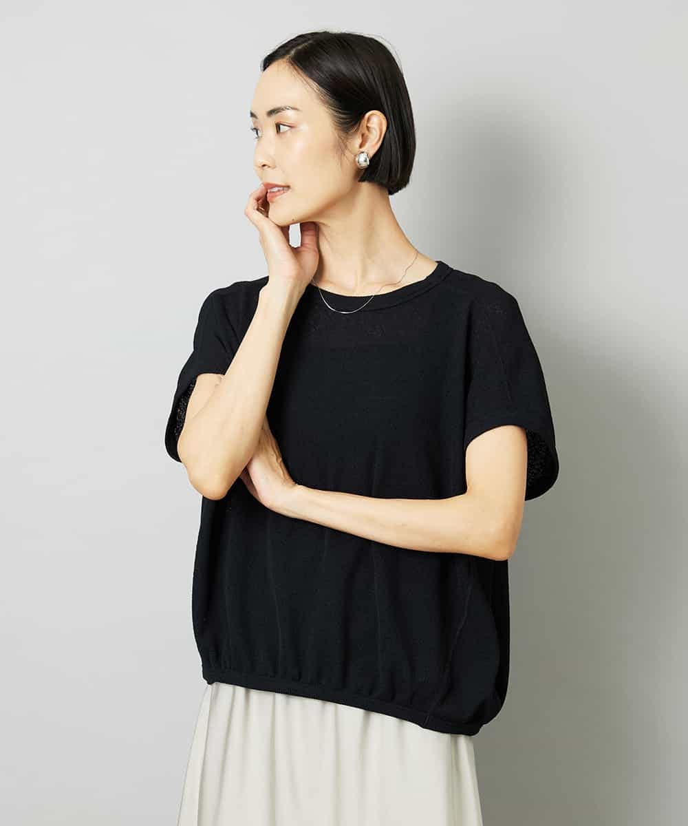 FMKHD01170 MICHEL KLEIN(ミッシェルクラン) [ドライタッチ]ワッフルバルーンプルオーバー ベージュ