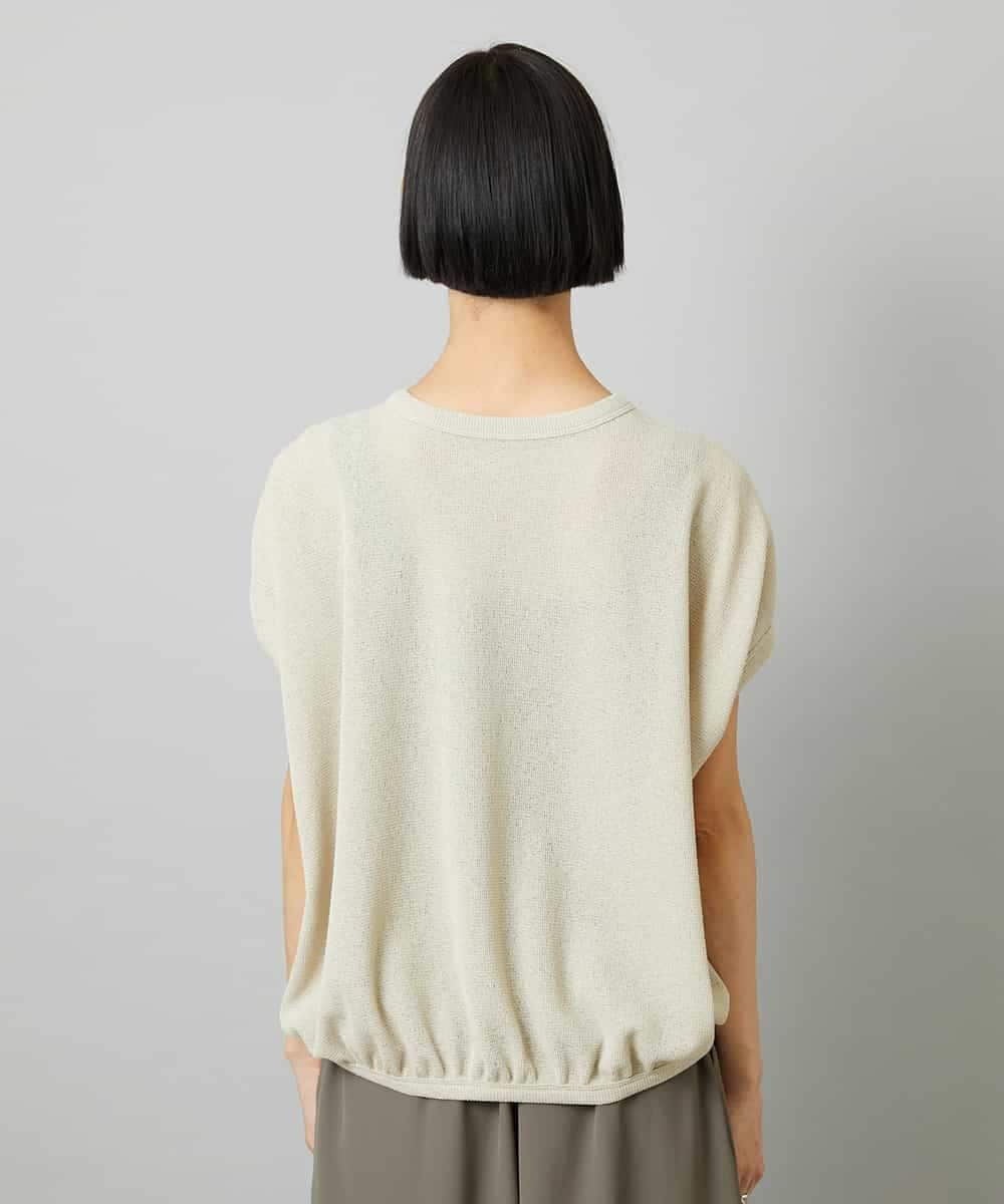 FMKHD01170 MICHEL KLEIN(ミッシェルクラン) [ドライタッチ]ワッフルバルーンプルオーバー ベージュ