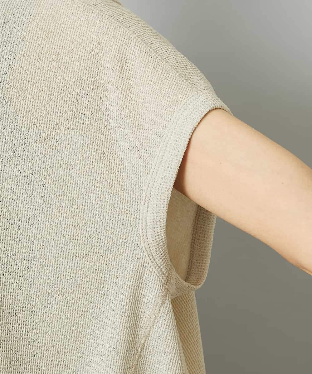 FMKHD01170 MICHEL KLEIN(ミッシェルクラン) [ドライタッチ]ワッフルバルーンプルオーバー ベージュ