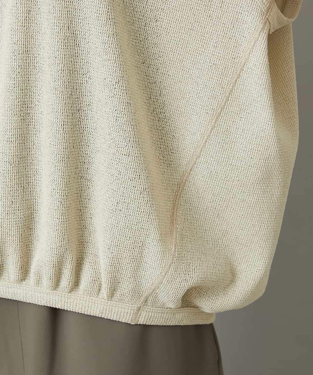 FMKHD01170 MICHEL KLEIN(ミッシェルクラン) [ドライタッチ]ワッフルバルーンプルオーバー ベージュ
