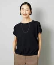 FMKHD01170 MICHEL KLEIN(ミッシェルクラン) [ドライタッチ]ワッフルバルーンプルオーバー ブラック