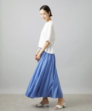 FMKHD02170 MICHEL KLEIN(ミッシェルクラン) 袖口メッシュプルオーバー ブラック