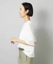 FMKHD02170 MICHEL KLEIN(ミッシェルクラン) 袖口メッシュプルオーバー ブラック