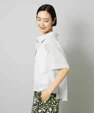 FMKHD03190 MICHEL KLEIN(ミッシェルクラン) スキッパーシアーシャツ ブラック
