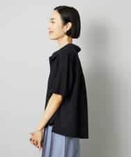 FMKHD03190 MICHEL KLEIN(ミッシェルクラン) スキッパーシアーシャツ ブラック