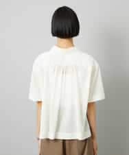 FMKHD03190 MICHEL KLEIN(ミッシェルクラン) スキッパーシアーシャツ ブラック