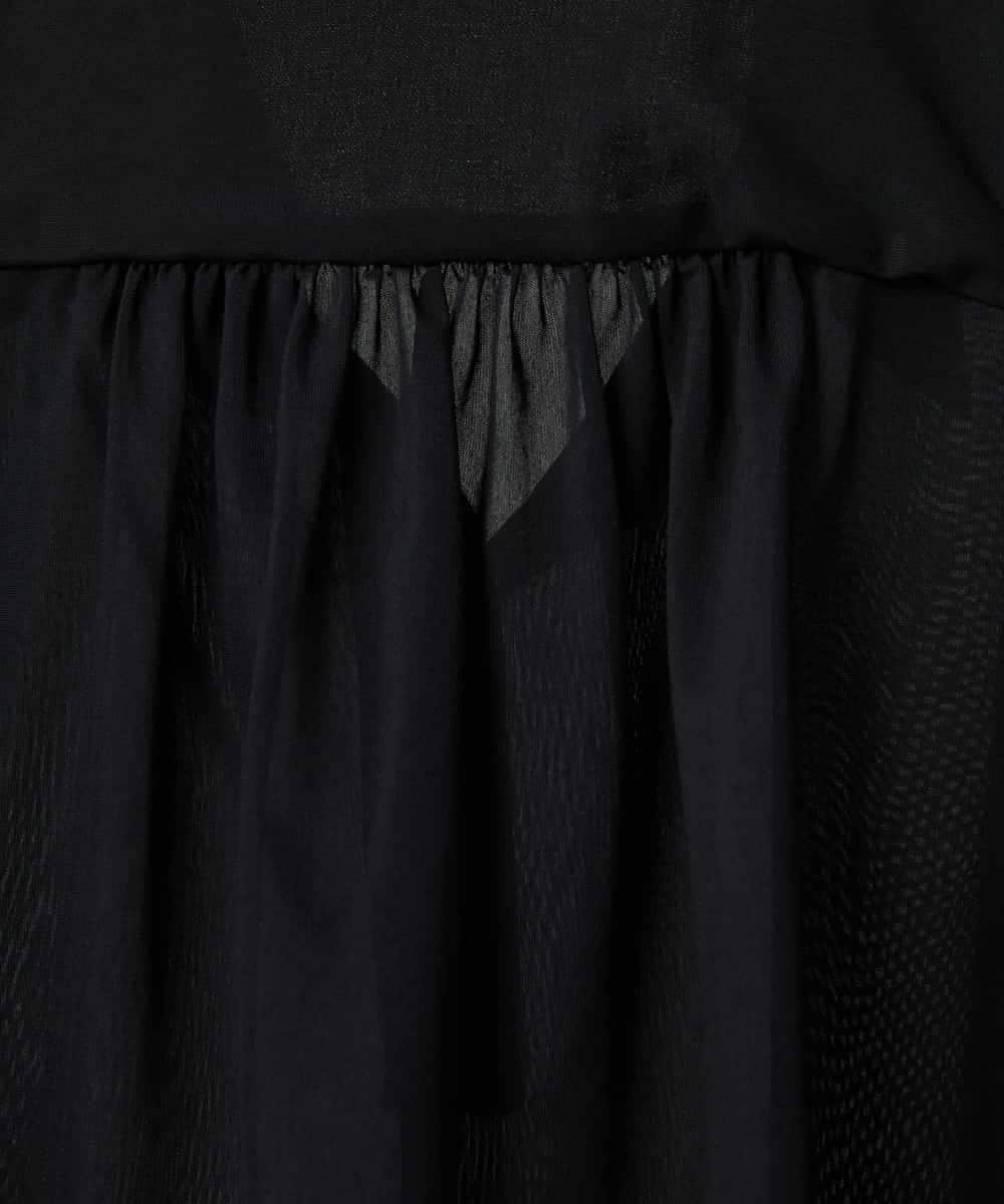 FMKHD03190 MICHEL KLEIN(ミッシェルクラン) スキッパーシアーシャツ ブラック