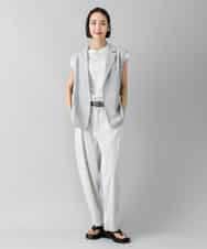 FMKHD26140 MICHEL KLEIN(ミッシェルクラン) [接触冷感]フレンチスリーブカットソー グレイッシュブルー