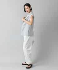 FMKHD26140 MICHEL KLEIN(ミッシェルクラン) [接触冷感]フレンチスリーブカットソー グレイッシュブルー