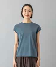 FMKHD26140 MICHEL KLEIN(ミッシェルクラン) [接触冷感]フレンチスリーブカットソー グレイッシュブルー