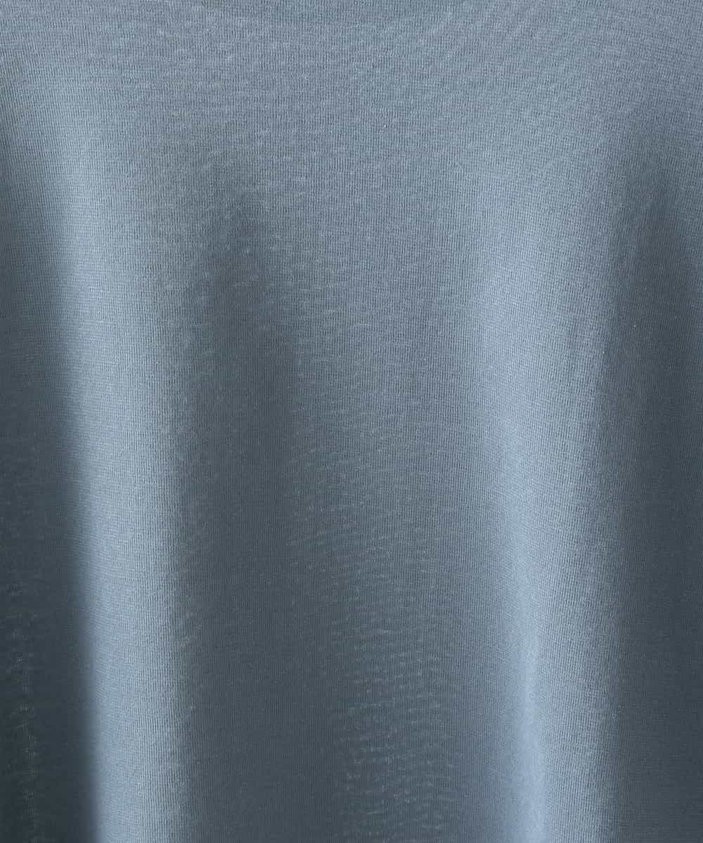 FMKHD26140 MICHEL KLEIN(ミッシェルクラン) [接触冷感]フレンチスリーブカットソー グレイッシュブルー