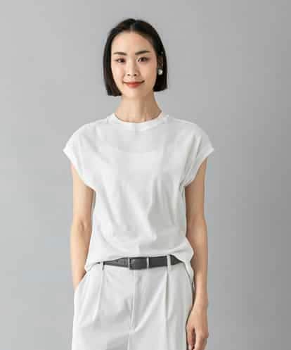 FMKHD26140 MICHEL KLEIN [接触冷感]フレンチスリーブカットソー