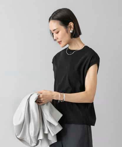 FMKHD26140 MICHEL KLEIN [接触冷感]フレンチスリーブカットソー