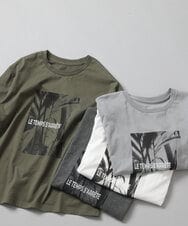 FMKHD27120 MICHEL KLEIN(ミッシェルクラン) [WEB限定カラー]フォトTシャツ カーキ（WEB限定カラー)