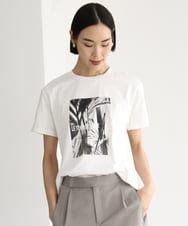 FMKHD27120 MICHEL KLEIN(ミッシェルクラン) [WEB限定カラー]フォトTシャツ カーキ（WEB限定カラー)