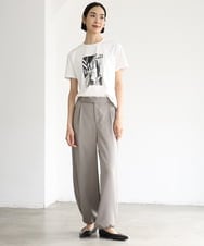 FMKHD27120 MICHEL KLEIN(ミッシェルクラン) [WEB限定カラー]フォトTシャツ カーキ（WEB限定カラー)