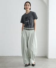FMKHD27120 MICHEL KLEIN(ミッシェルクラン) [WEB限定カラー]フォトTシャツ カーキ（WEB限定カラー)