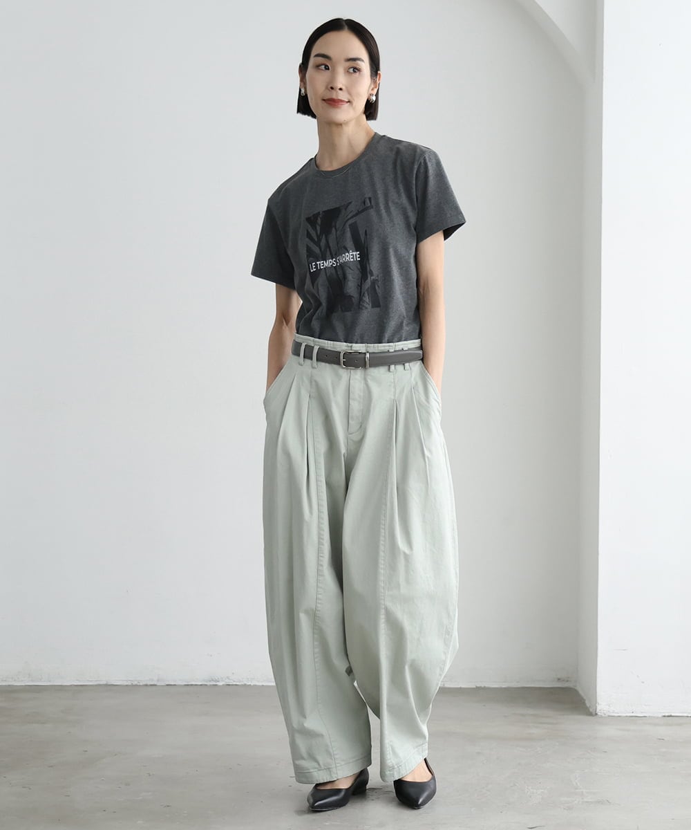 FMKHD27120 MICHEL KLEIN(ミッシェルクラン) [WEB限定カラー]フォトTシャツ カーキ（WEB限定カラー)