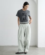 FMKHD27120 MICHEL KLEIN(ミッシェルクラン) [WEB限定カラー]フォトTシャツ カーキ（WEB限定カラー)