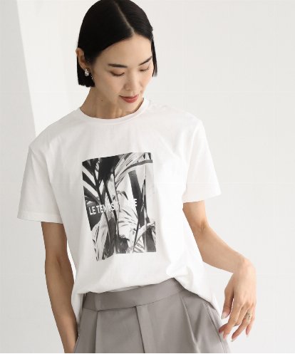 FMKHD27120 MICHEL KLEIN [WEB限定カラー]フォトTシャツ