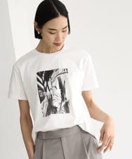 FMKHD27120 MICHEL KLEIN(ミッシェルクラン) [WEB限定カラー]フォトTシャツ ホワイト