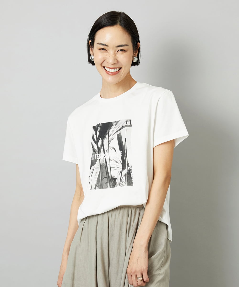 FMKHD27120 MICHEL KLEIN [WEB限定カラー]フォトTシャツ