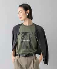 FMKHD27120 MICHEL KLEIN(ミッシェルクラン) フォトTシャツ カーキ