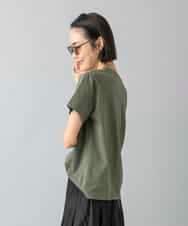 FMKHD27120 MICHEL KLEIN(ミッシェルクラン) フォトTシャツ カーキ