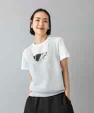 FMKHD27120 MICHEL KLEIN(ミッシェルクラン) フォトTシャツ カーキ