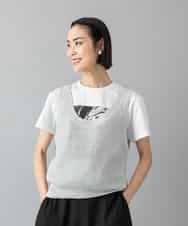 FMKHD27120 MICHEL KLEIN(ミッシェルクラン) フォトTシャツ カーキ