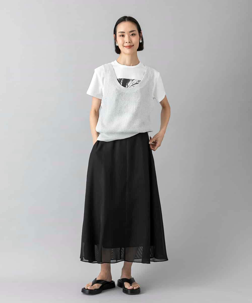 FMKHD27120 MICHEL KLEIN(ミッシェルクラン) フォトTシャツ カーキ